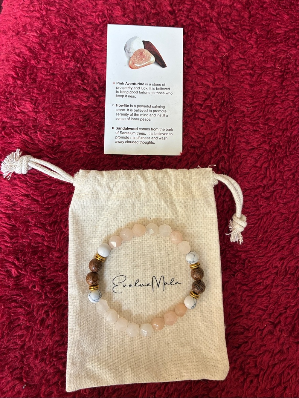 Evolve Mala stone stretch bracelet